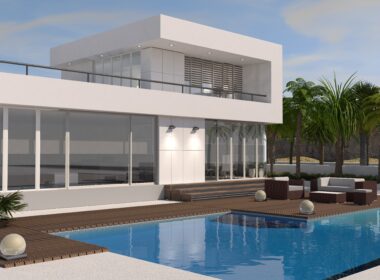 casa de lujo con piscina